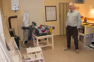 Karl Exler in der Hobbywerkerei
